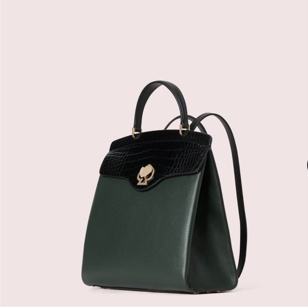 Kate Spade Romy croc embossed leather backpack
